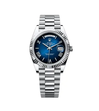 Rolex Day-Date Silver Blue