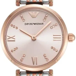 EMPORIO ARMANI PREMIUM WATCH FOR WOMENS (SILVER & COPER)