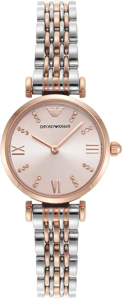 EMPORIO ARMANI PREMIUM WATCH FOR WOMENS (SILVER & COPER)