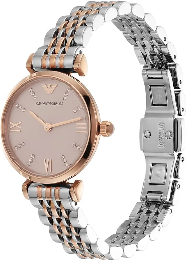 EMPORIO ARMANI PREMIUM WATCH FOR WOMENS (SILVER & COPER) - Image 3