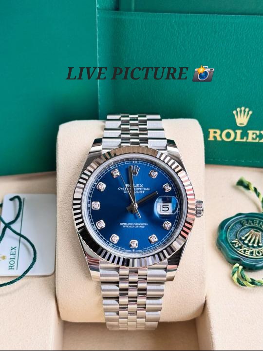 ROLEX DATE JUST DIAMOND (SILVER BLUE) - VIRAT KOHLI - Image 7